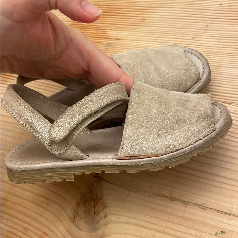 Toddler Girl Suede Sandals - Tan
